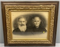 Victorian Charcoal Colored Photograph