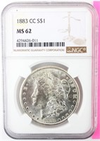 Coin 1883-CC  Morgan Dollar NGC MS62