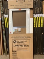 28" x 76" White RH SS Storm Door