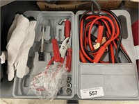 ROAD SIDE TOOL AUTO KIT AND JUMPER CABLES