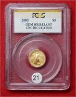 2005 $5 Gold Coin PCGS Gem BU
