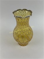 Fostoria opalescent amber glass oil lamp shade