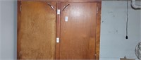 Wooden cabinet 29 1/2 x 361/2 contents not
