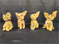 (4) VINTAGE TACO BELL CHIHUAHUA PLUSH DOGS