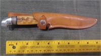 WESTERN fixed blade hunting knife jigged bone
