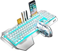 Wireless Keyboard and Mouse,Blue LED Backlit