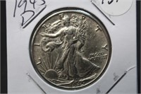 1945-D Walking Liberty Silver Half Dollar