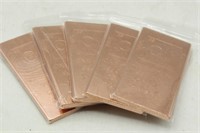 (4) One Pound Copper Bars