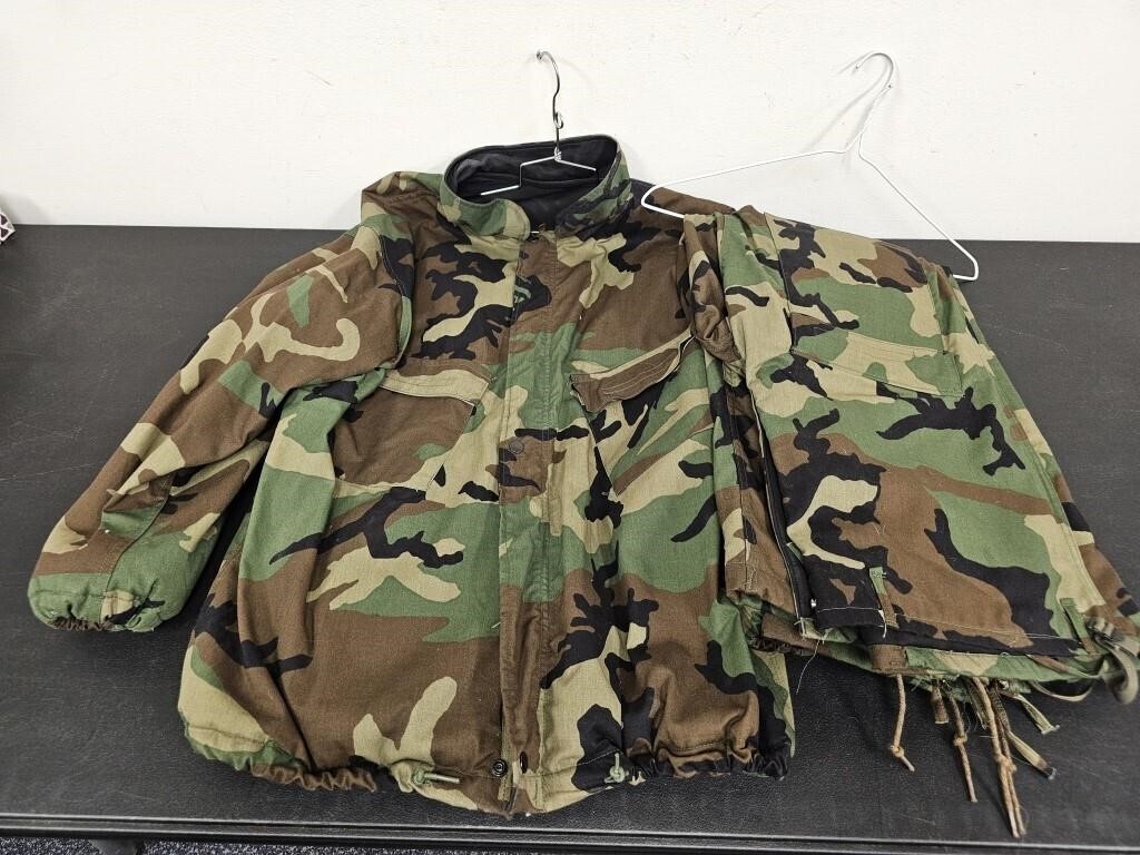 Army Camo Jacket and Pants- Size XL