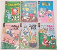 (6) Gold Key Disney Donald Duck Comic Books