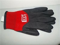 Mens Gloves Dexterity Red Winter-Lined Nylon Large