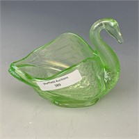 Fenton Lime Green Swan Salt