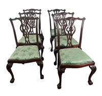 SET OFSIX CHIPPENDALE STYLE DINING CHAIRS