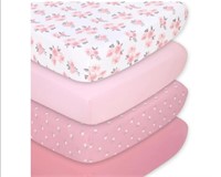 New (Missing two) Baby Girl Crib Sheets, Floral