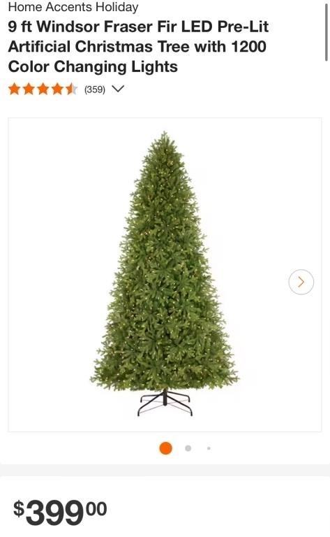 CHRISTMAS TREE (OPEN BOX, DOES NOT POWER ON)