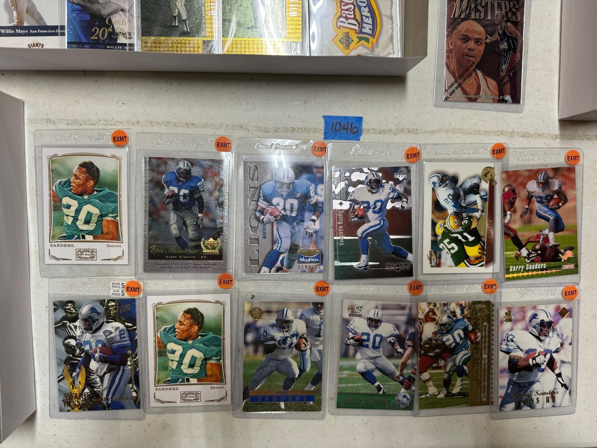 (2) Barry Sanders Cards - EXMT