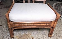 Wicker Upholstered Foot Stool