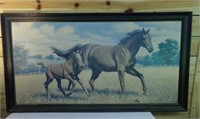 Ginormous Vintage Saron Framed Horse Print