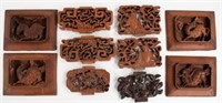 Ten Chinese Carved Wood Panel Sections