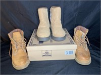 2 pairs of men's cold weather boots