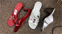 2 pair sandals slides Ladies sz 7