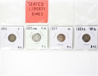 Coin 4 Very Nice - U.S. Seated Liberty Dimes