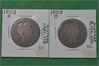 1903-S and 1903-O Liberty Head Barber Half