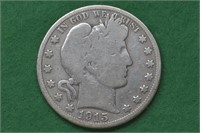 1915 Liberty Head Barber Half Dollar