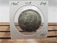 1-1965 USA 50 CENT COIN LIBERTY