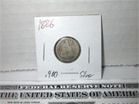 1886 seated Liberty silver dime