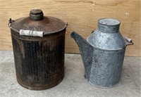 Vintage Oil / Water Jug & Vintage Watering Can