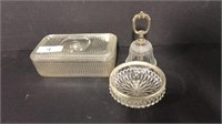 Lot of clear glass items