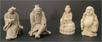 Pair Of Figurines Sand Cast & Carved 2" T