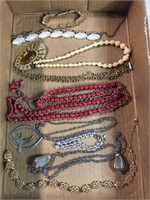 Costume jewelry, necklaces and two bracelets