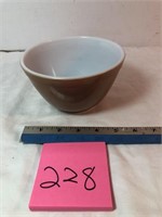 Brown Pyrex bowl, 5 3/4" across