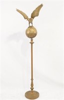 Brass Eagle on globe and stand