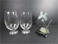 Riedel goblets and butterfly