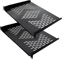 2-Pc 19" x 14" RIVECO Rack Shelves Tray Cabinet