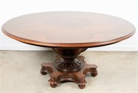 Round Pedestal Dining Table with Marquetry Inlay