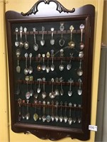Spoon Collection of 40+/- w/ Very Nice Display