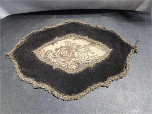Antique Centerpiece Fabric w/ Trim Victorian Era?