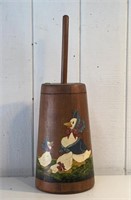 26" painted wood butter churn