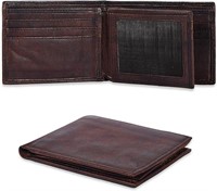 Vintage Brown Leather Bifold Men's Wallet