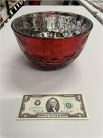 Large Red Christmas Bowl