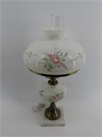 Lamp with Hand Decorated Flowers