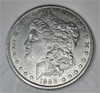 1888 o AU Grade Morgan Silver Dollar