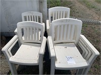 White Plastic Patio Chairs