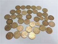 Lot de francs: 5 et 20 centimes