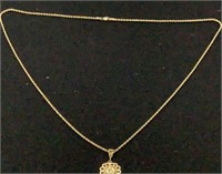 14k Gold Chain w 14k Pendent