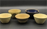 5 Small Stoneware Bowls